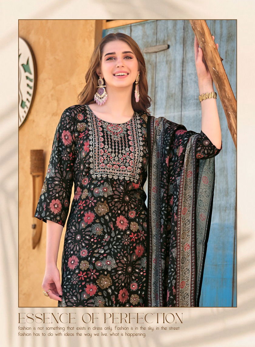 Cherry Vol 2 By Radhika Printed Embroidery Kurti With Bottom Dupatta Wholesale Market In Surat